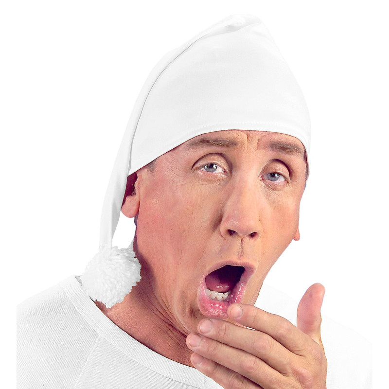 Čepička na spaní bílá